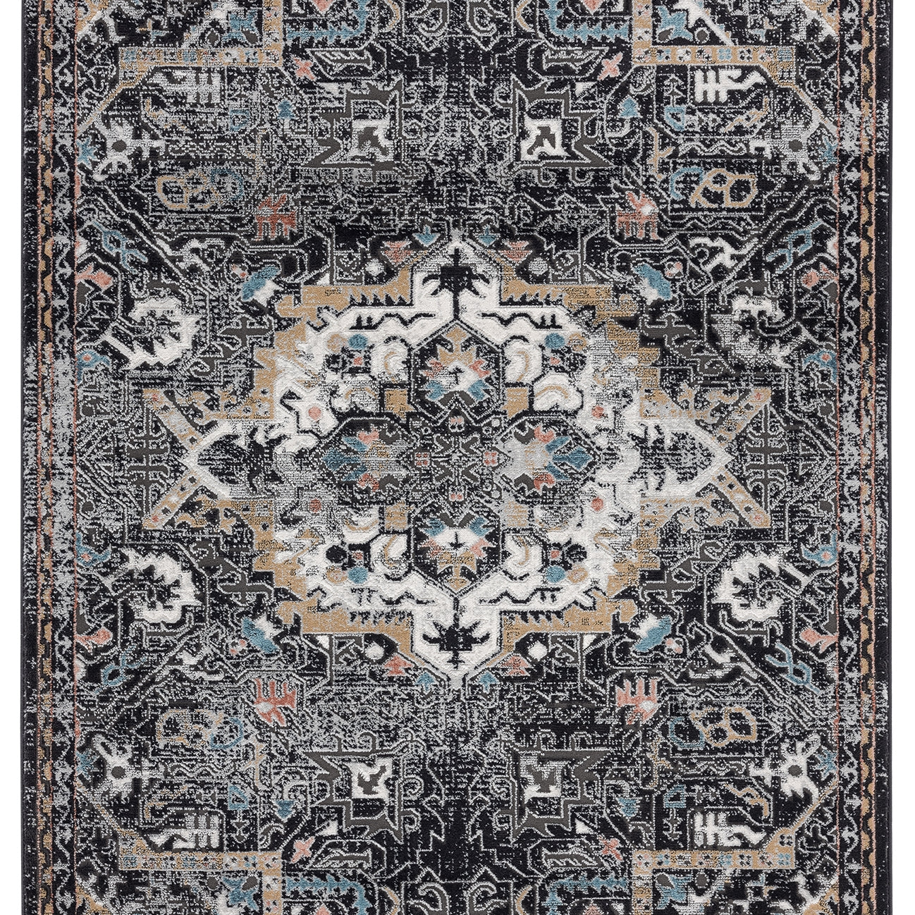 Black Medallion 4x6 Rug (In-store Pickup Only)